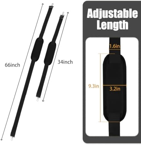 Padded Shoulder Strap, 34-66 Inch Nylon Bag Strap - Image 2