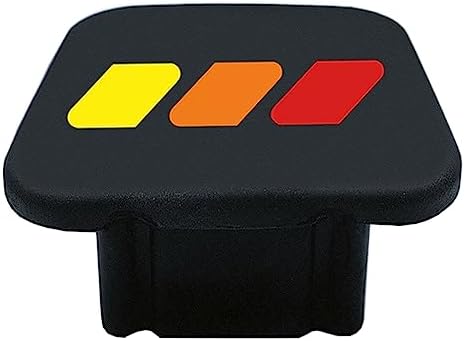 2 Inch Tri-Color 3 Color Logo Trailer Hitch Tube Cover Plug Cap, Rubber by omlkibo