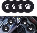 4 Pack Car Cup Holder Coasters, Dog Paw Insert Car Cup Coaster, 2.75 Inch Anti by Unknown
