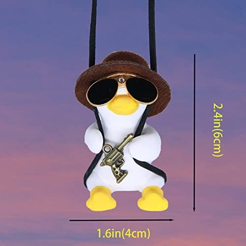 Cool Swinging Duck Car Hanging Ornament, Pendant Interior Rearview Mirror - Image 4