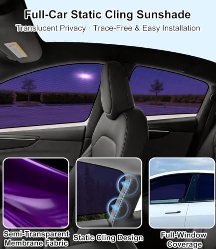 XCBYT Tesla Window Shade for Model Y/Juniper 2020-2026, 4 Pack - Image 7