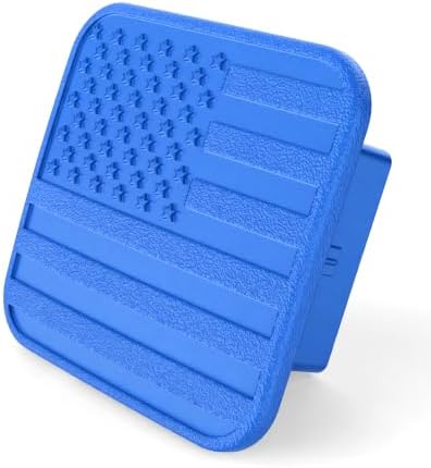 2" American Flag Hitch Cover Plug Blue - Image 5