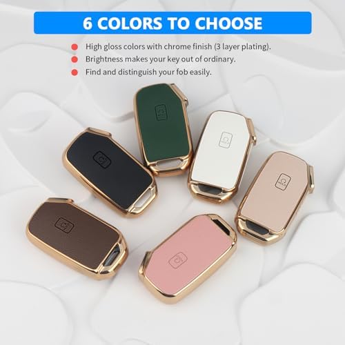 QBUC for KIA Key Fob Cover, Upper Leather + Soft TPU Key Case Shell - Image 6