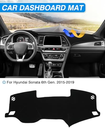 Cartist Dash Cover for 2015-2019 Hyundai Sonata Dashboard Cover Mat - Image 2