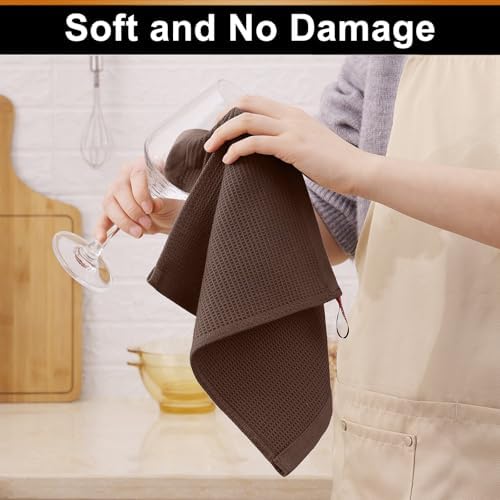 Homaxy 100% Cotton Waffle Weave Dish Cloths, 6 Pack - Image 4