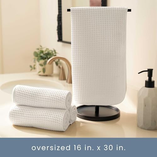 S&T INC. Aura Waffle Hand Towels, 4 Pack - Image 3