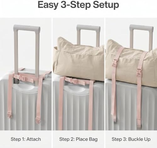Grey Luggage Straps for Suitcases, Luggage Accessories Bag Strap, Adjustable - Image 4
