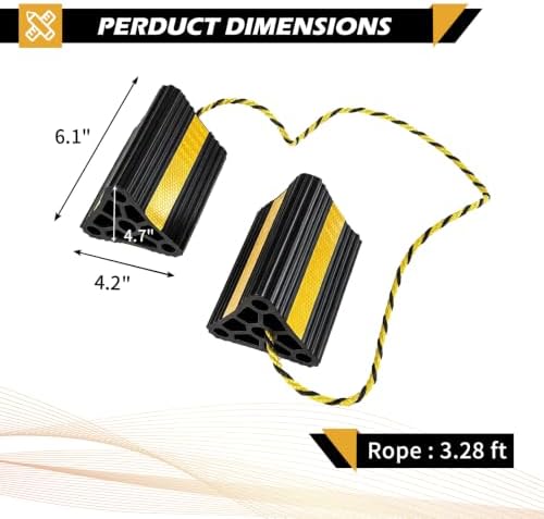 Wheel Chocks for Trailers RVs Camper Trucks 2Pair/4Pack - Image 2