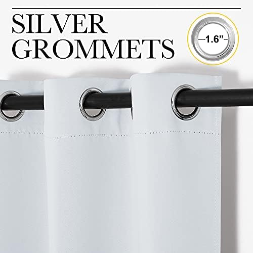 NICETOWN Greyish White Blackout Curtains - Image 3