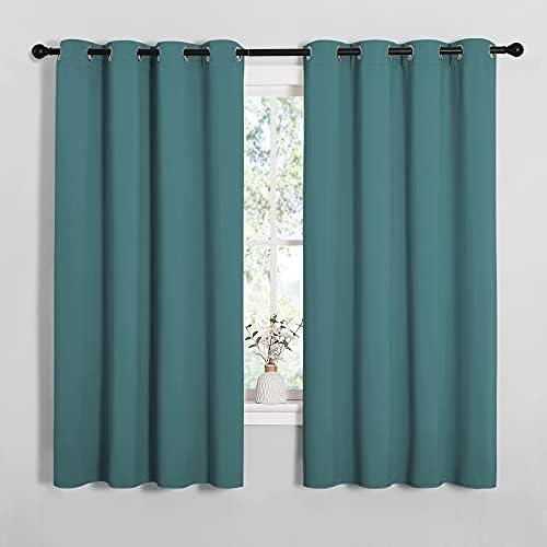 NICETOWN Bedroom Blackout Curtain Panels, 1 Pair, 55 by 68-inch, Sea Teal by NICETOWN