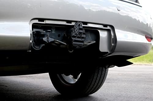 American Black Flag K9 Dog Paw Print Metal Trailer Hitch Cover - Image 5