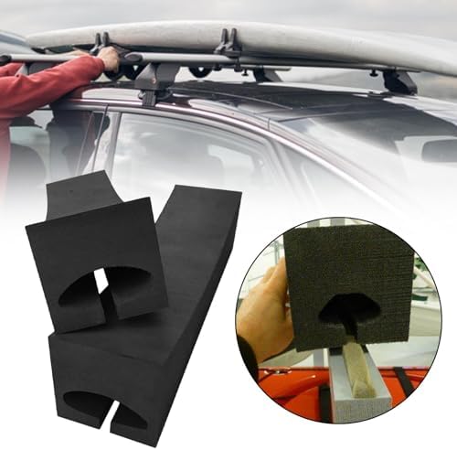 2 Pieces Car Top Kayak Carrier Kit Roof Rack Pads Soft Racks Deluxe Carrier EVA - Image 6