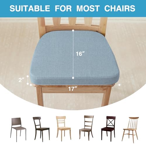 IASEAHK Chair Cushions for Dining Chairs Set of 6, Non Slip Kitchen Chair Pads - Image 4