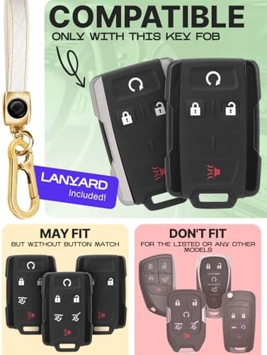 Lucrum Compatible with Chevy, Buick Key Fob Cover & Keychain - Image 2