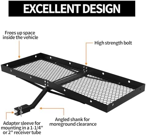 Hitch Cargo Carrier with Ramp Hitch - Image 3