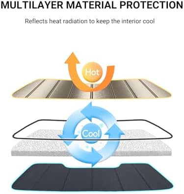 Pigenius Windshield Sunshade for Tesla Model X 2016-2026 Custom Front Window - Image 5