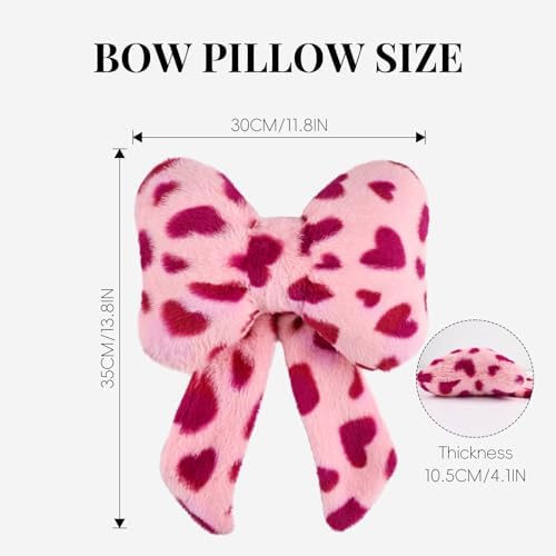 2 Pack Bow Car Headrest Pillow Comfortable Soft Plush Head Rest Cushion - Image 2