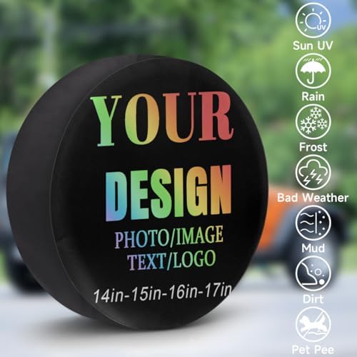 Custom Spare Tire Cover 17in Spare Wheel Covers Tire Storage Cover - Image 3
