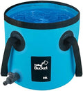 Car Wash Bucket with Drain Valve, 5 Gallon Collapsible Bucket by BIDFUL