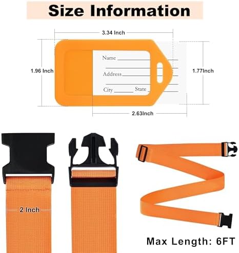 Gostwo 8 Pack Luggage Straps and Tags Set - Image 2