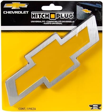 Plasticolor 002207R01 Chevy Bowtie Style Brushed Aluminum Hitch Plug - Image 2