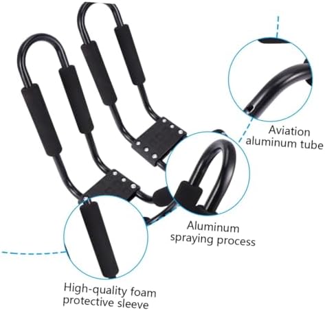 2Pcs J Shaped Kayak Roof Rack Carrier, Aluminum Foam Mount Crossbar Holder - Image 6