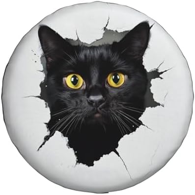 Black Cat Funny Spare Tire Cover Wheel Protectors - Image 2