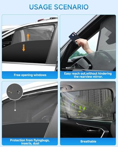 Car Window Shades for Toyota Sienna, UV & Heat Blocker, Privacy Protection for - Image 5