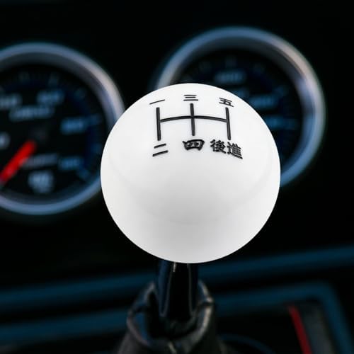 Abfer 5 Speed Shift Knob Upper Left Gear Shift Knobs White Ball - Image 2