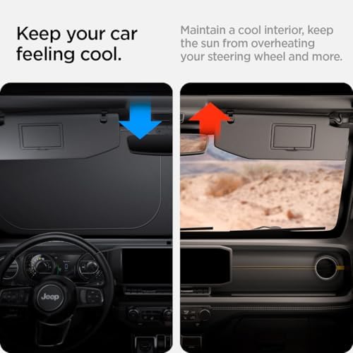 Spigen Triple-Coated CryoShade Front Windshield Sunshade Designed - Image 4