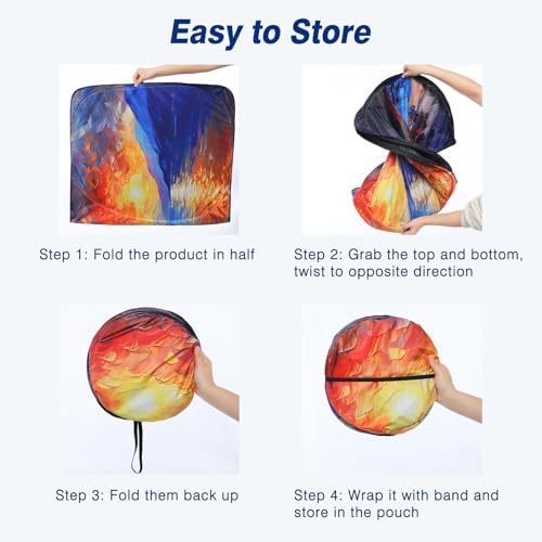 Car Windshield Sun Shade UV Reflector Foldable Front Window SUV - Image 6