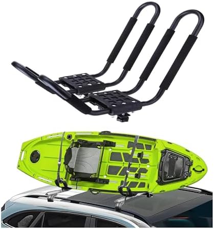 ECOTRIC Universal Kayak Roof Rack J-Bar Rack HD Kayak Carrier Holder Canoe by ECOTRIC