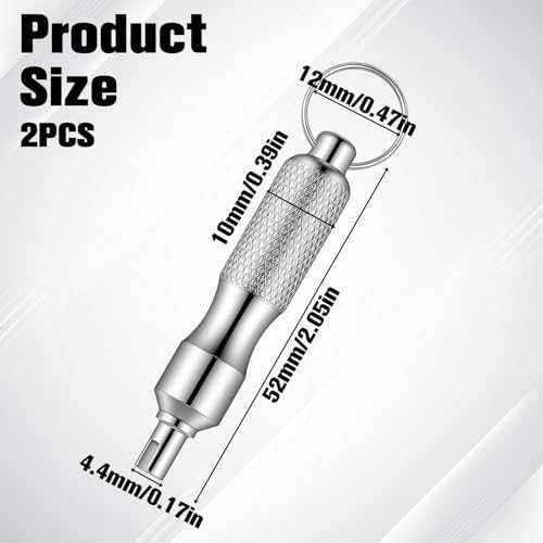 2Pcs Valve Core Removal Keychain, Portable Valve Stem Core Remover - Image 2