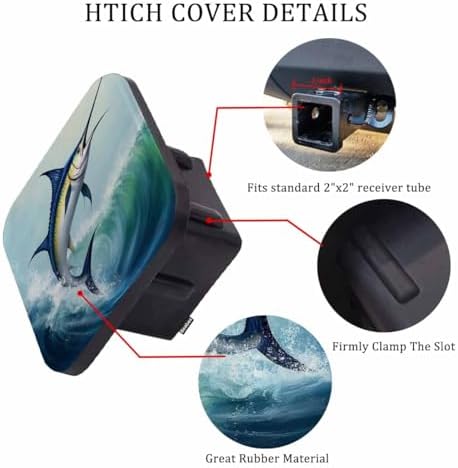 Blue Marlin Trailer Hitch Covers - Image 3