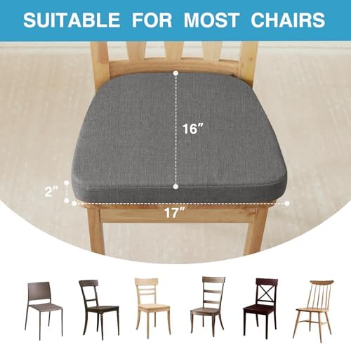 IASEAHK Chair Cushions for Dining Chairs Set of 4, Non Slip Kitchen Chair Pads - Image 4