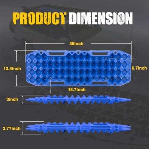 BUNKER INDUST Off Road Traction Boards, Pair Recovery Tracks Traction Mat - Image 5