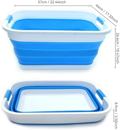 SAMMART Set of 2-41L Collapsible Plastic Laundry Basket-Pop Up Storage - Image 2