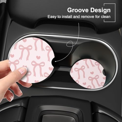 Ceramic Car Coasters – Absorbent Car Cup Holder Coaster Set - Image 3