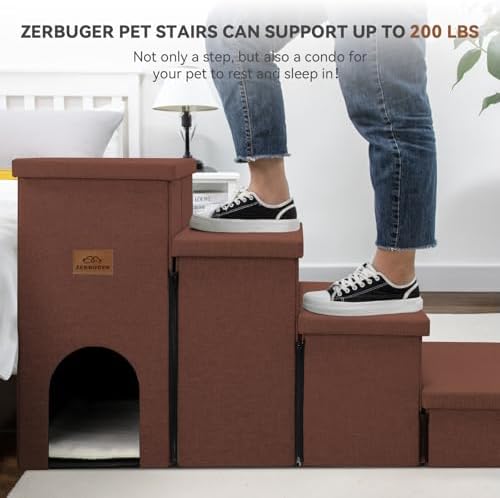 Zerbuger Dog Stairs with Storage - Image 6