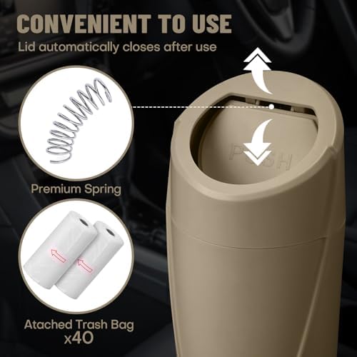 Car Trash Can Bin with Lid - Image 6