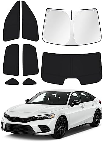 Canvcle Windshield Sun Shade for 11th Gen Honda Civic 2022-2025 2026 Side Rear by Canvcle