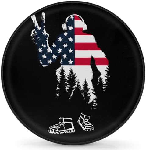 Rv Spare Tire Cover Wheel Bigfoot Flag Mountain Tire Covers Wheel Protectors by FengQuGou