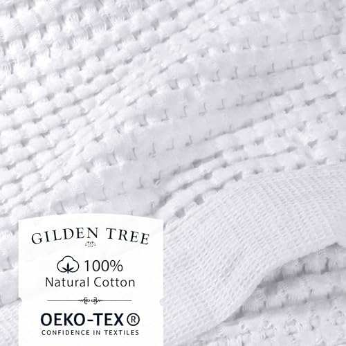 GILDEN TREE Waffle Hand Towels for Bathroom Quick Dry Large Luxury Lint Free - Image 2