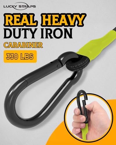 8 Pack 24" Carabiner Bungee Cords Heavy Duty Outdoor, 190 Lb Break Strength - Image 3