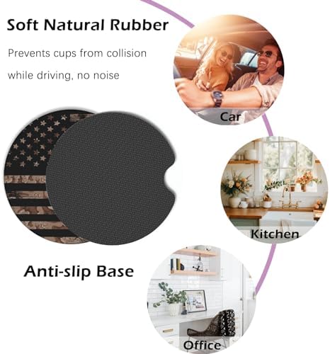 KARREAL 2 Pcs Car Cup Coasters - Image 5