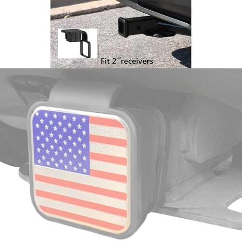 2 Inch Trailer Hitch Cover Plug, American Flag Rubber Tow Hitch Cap, Universal - Image 5
