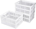 Aebeky 3-Pack Plastic Collapsible Storage Crates-30L, Foldable Plastic Crates by Aebeky