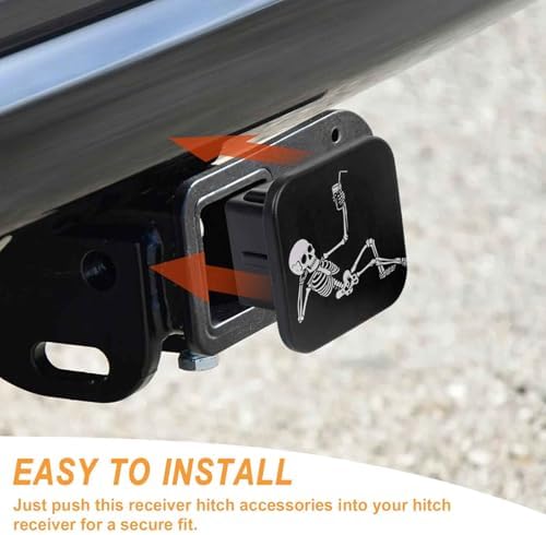 Trailer Hitch Cover 2 Inch Square Receiver Hitch Cover Rubber Tube Plug - Image 4
