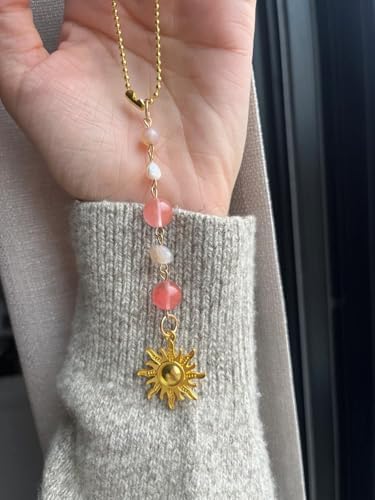 Sun Hanging Car Charm, Boho Crystals Decor - Image 2