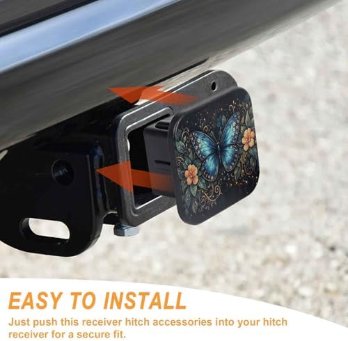 Trailer Hitch Cover 2 Inch Square Receiver Hitch Cover Rubber Tube Plug - Image 4